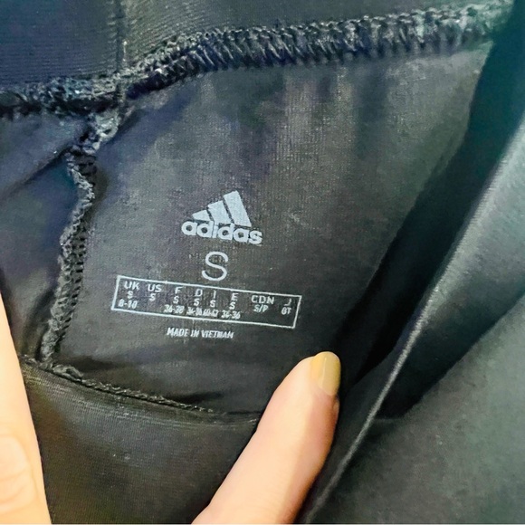 adidas | Women's Sportswear 3-Stripe Tights in Black and White - Picture 6 of 14